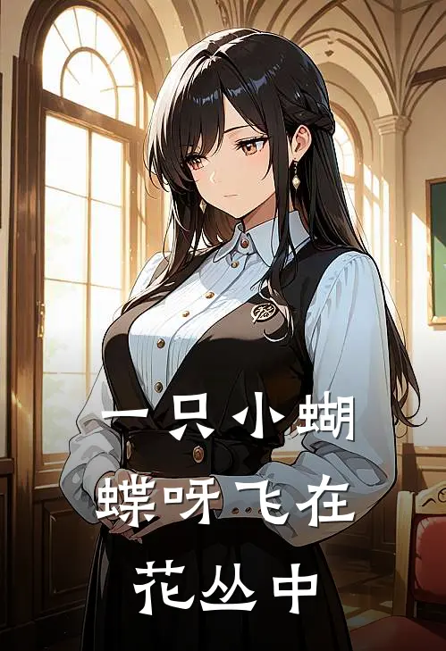 一只小蝴蝶呀飞在花丛中